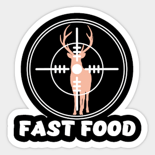 Cute & Funny Fast Food Buck Hunting Deer Hunter Sticker